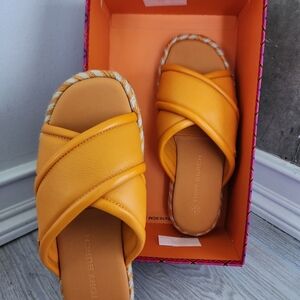 NEW Tory Burch Women's Cross Espadrille Slide Sandals